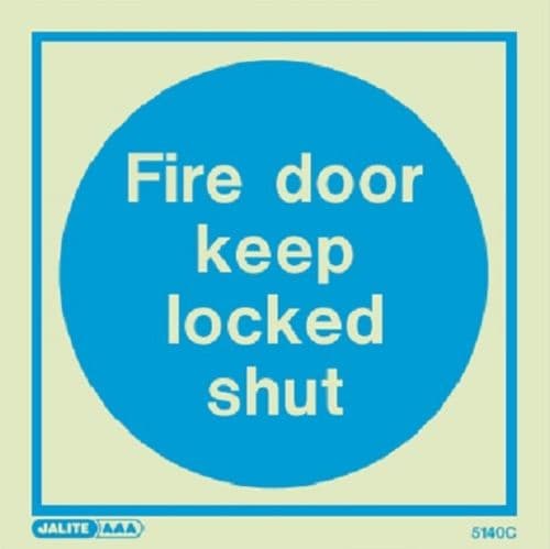 (5140) Jalite Fire door keep locked shut sign